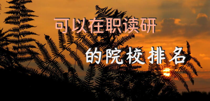 可以在职读研的院校排名